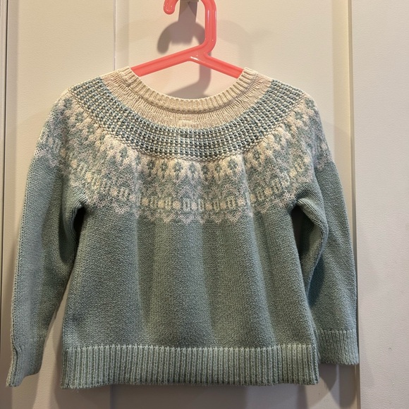 GAP Kid’s Light Blue and Cream Patterned Sweater. Size 4T - Picture 3 of 3